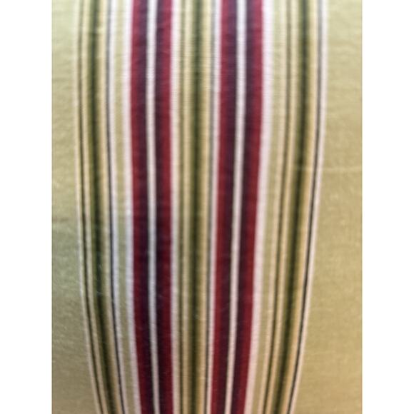 Decorative Pillow Quilted Magnolia Print Sage Green Ivory Red 14” Square. - Picture 3 of 5